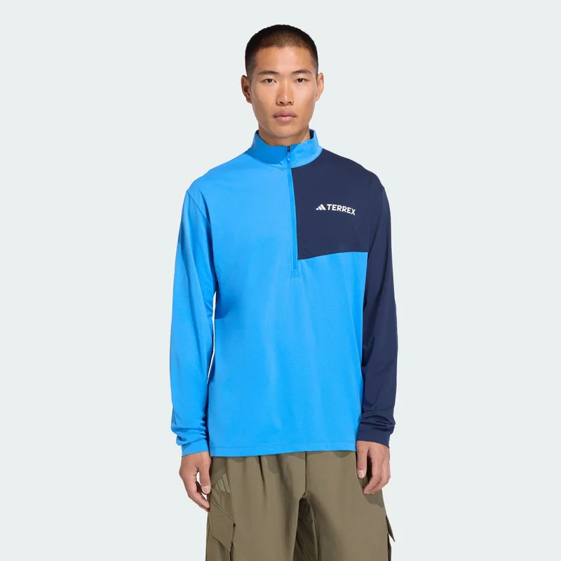 adidas Terrex M Multi Climacool 1/2 Zip Long Sleeve Tee (9000258577_91412)