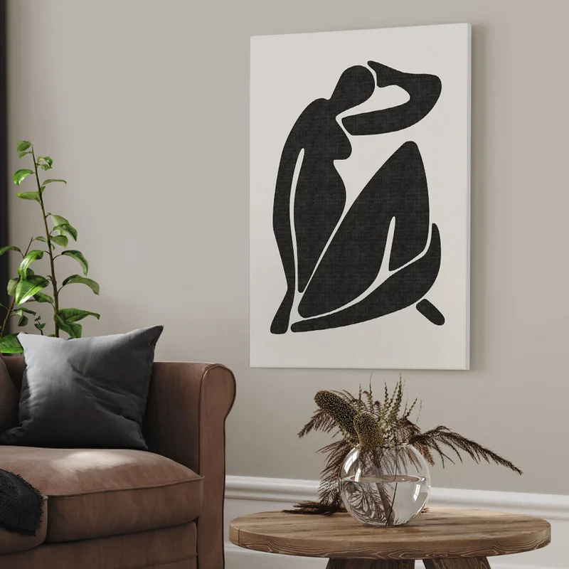 Πινακας σε καμβά BLACK FEMALE SILHOUETTE