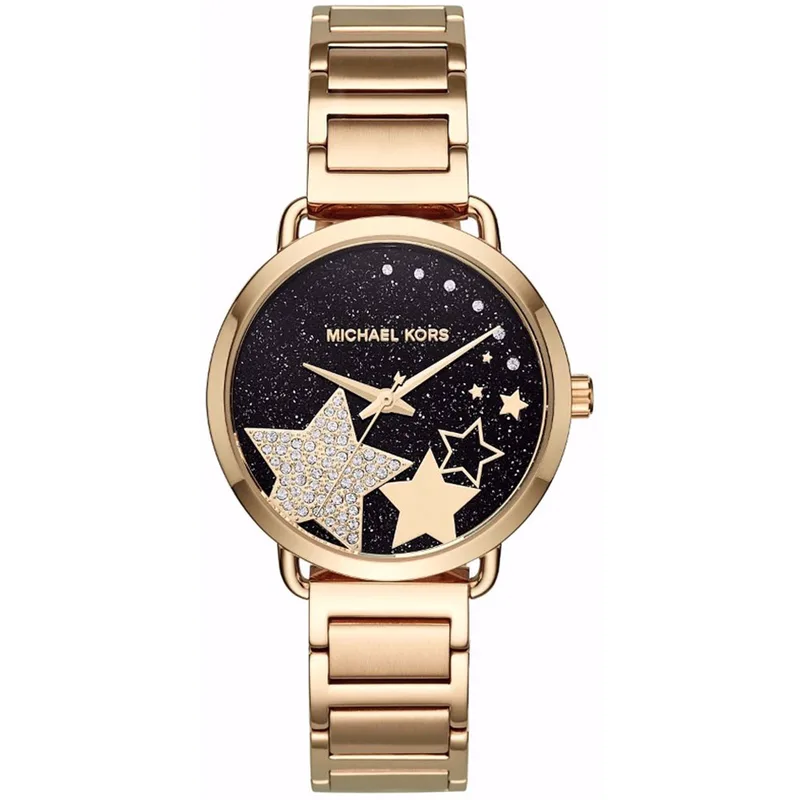MICHAEL KORS Portia Crystals Χρυσό Stainless Steel Bracelet MK3794