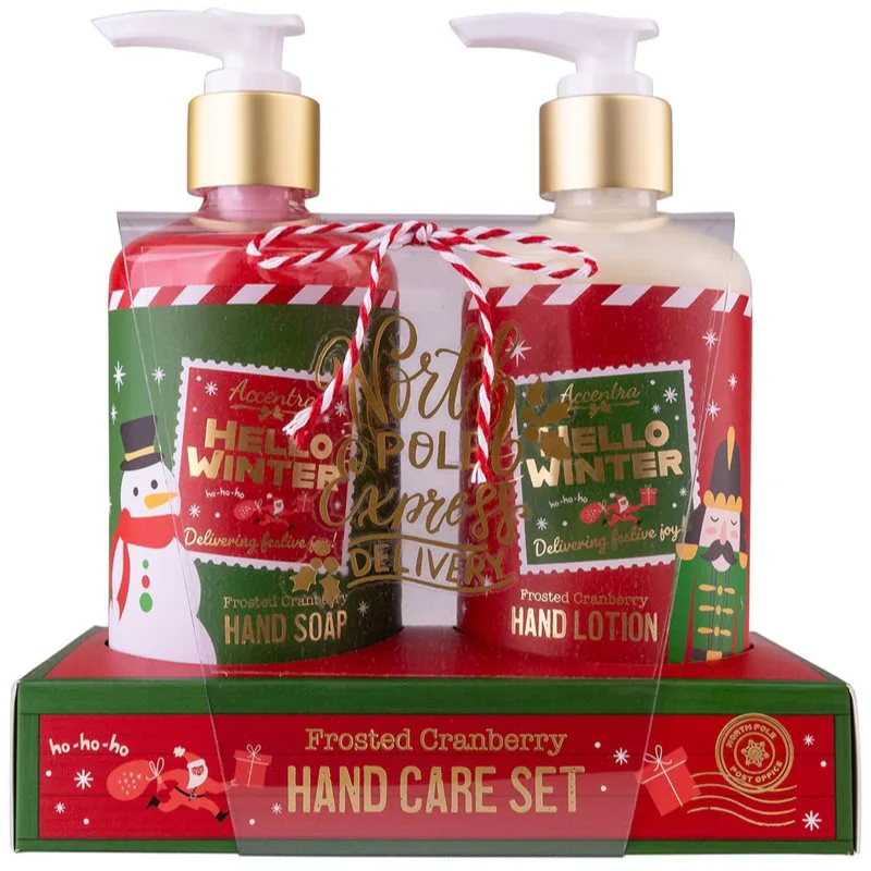 Accentra Hello Winter Frosted Cranberry χριστουγεννιάτικο σετ δώρου για τα χέρια αρώματα Frosted Cranberry