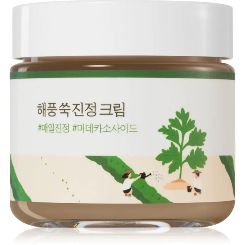 ROUND LAB Mugwort Calming Cream Εντατικό ενυδατικό γαλάκτωμα για να καταπραύνει την επιδερμίδα πρόσωπου 80 ml