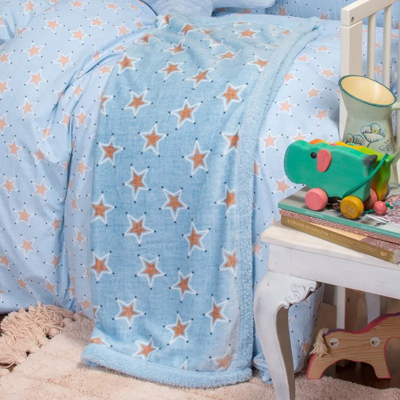 Κουβέρτα Fleece Αγκαλιάς 80x108 Melinen Mini Stars Sky 80x108