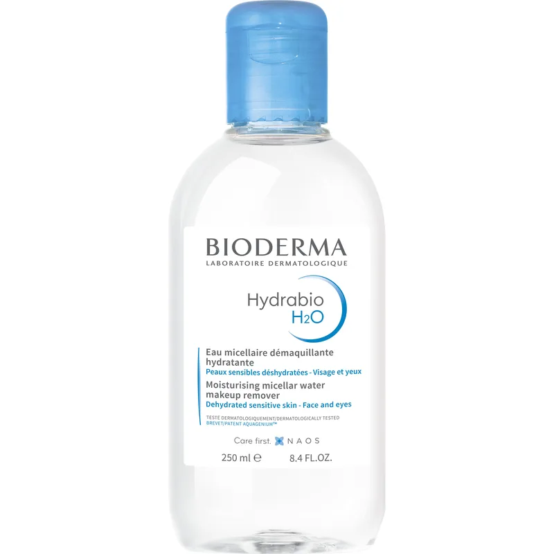 Bioderma Hydrabio H2O Moisturising Micellar Water Makeup Remover Μικυλλιακό Νερό Καθαρισμού & Ντεμακιγιάζ Προσώπου - Ματιών, Κατάλληλο για Αφυδατωμένη Ευαίσθητη Επιδερμίδα 250ml