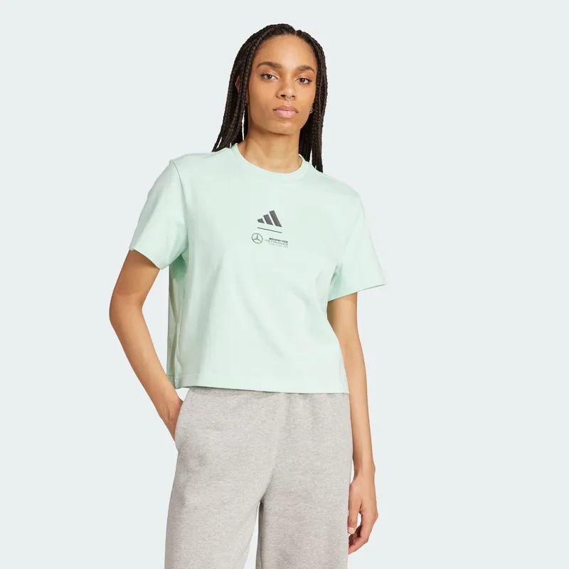 adidas Mercedes - Amg Petronas Formula One Team Premium Γυναικείο Cropped T-Shirt (9000227844_85500)