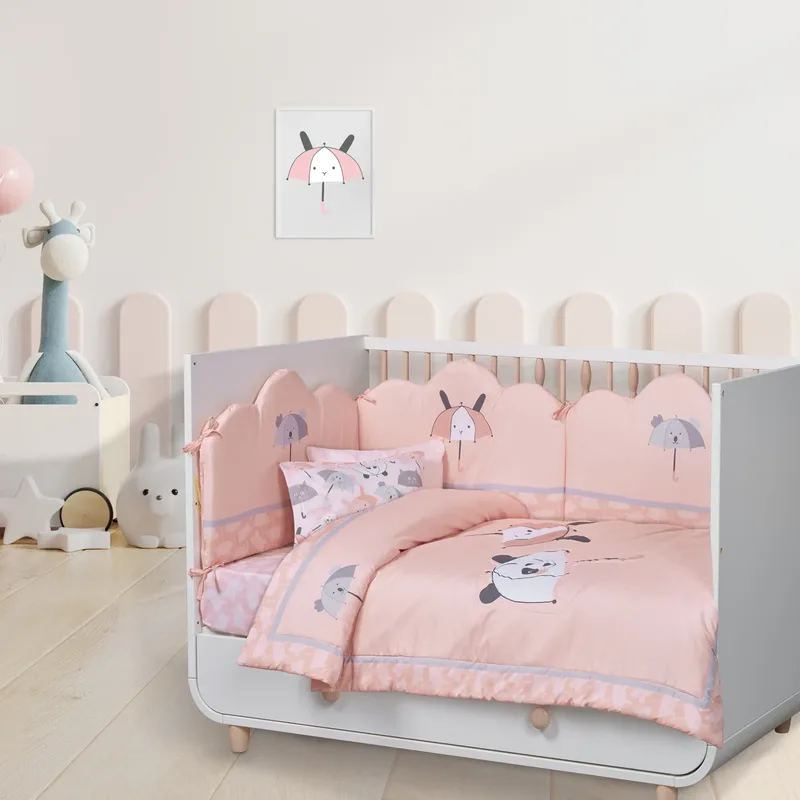 Das baby κουβερλι fun 4878 γκρι, λευκο, ροζ 110χ150