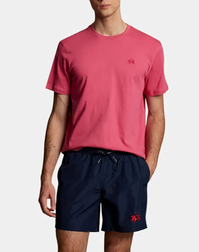 LA MARTINA ΜΠΛΟΥΖΑ T-SHIRT ΚΜ MAN S/S TSHIRT JERSEY 3LMMCR004-05111 Ροζ