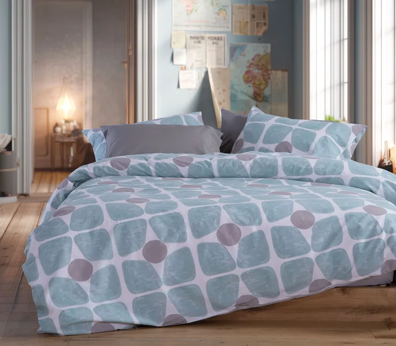 Σετ Σεντόνια Διπλά 4 Τεμαχίων Nef-Nef Casual Coreo Aqua 200x270