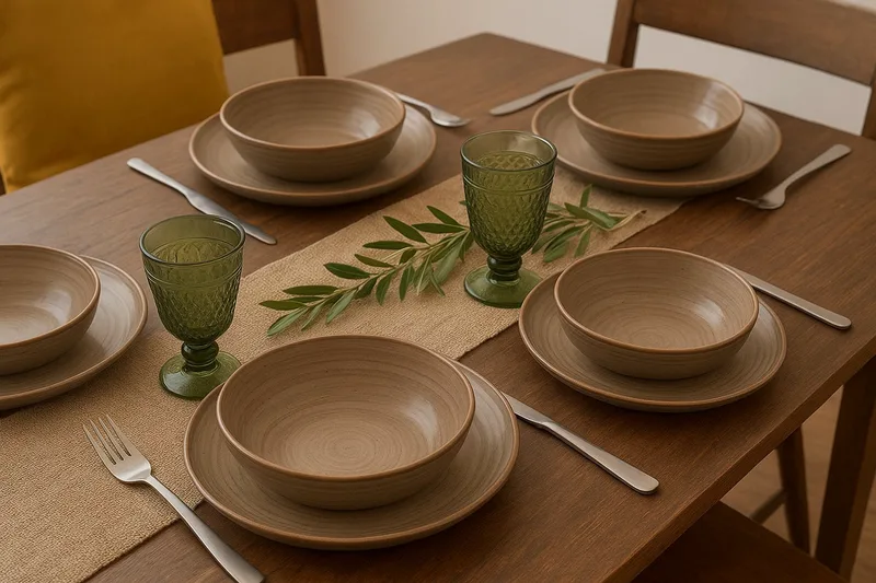 Σερβίτσιο Φαγητού Stonware 18τμχ. Harmonia Brown