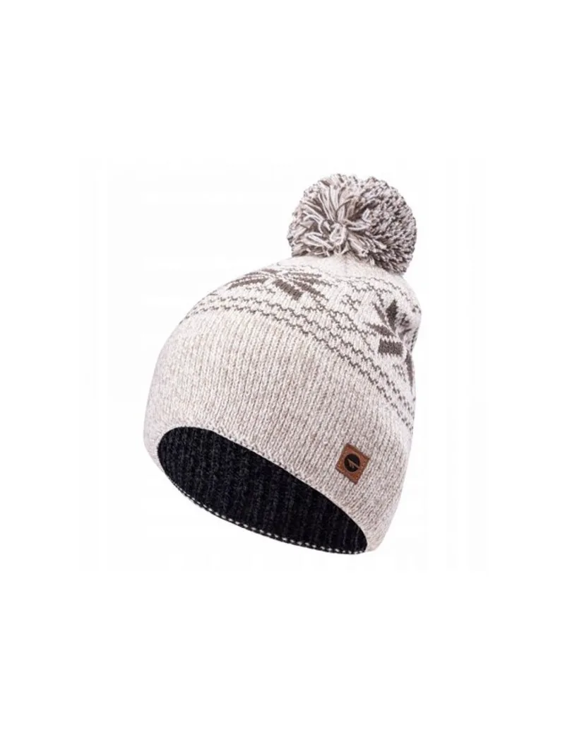Hi-Tec Pom Pom Beanie Unisex Σκούφος Πλεκτός σε Λευκό χρώμα 92800438541