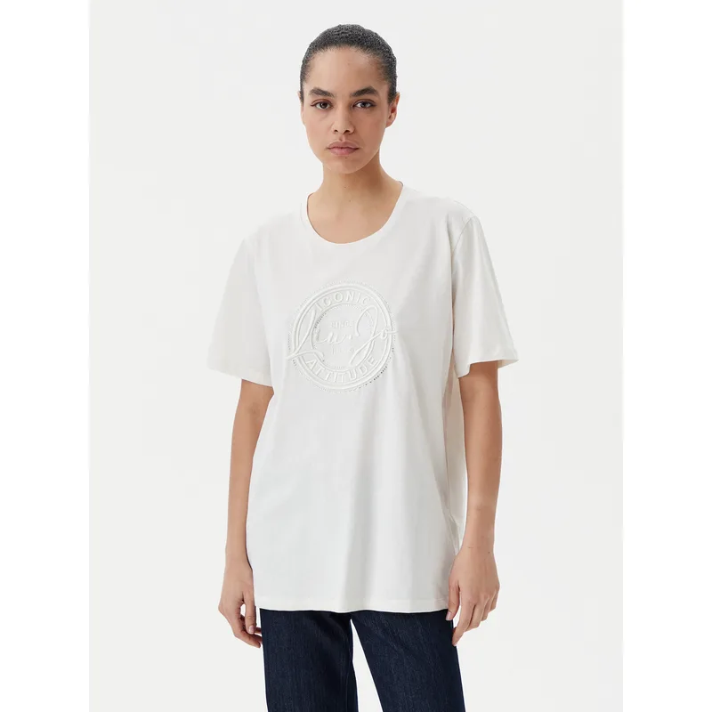 Liu Jo Sport T-Shirt TA5174 JS923 Εκρού Regular Fit