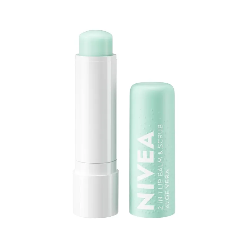 Nivea Caring Scrub Lip Balm - Aloe (4.8g)