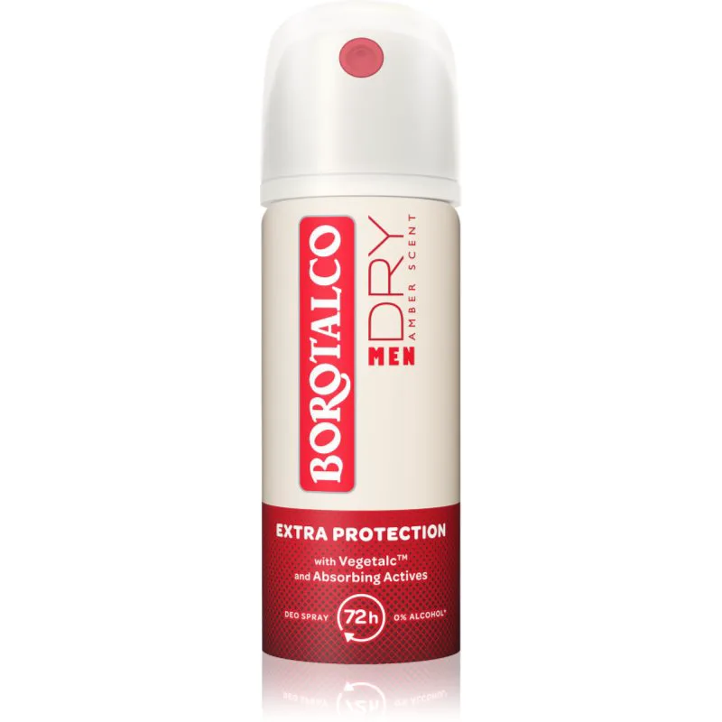 Borotalco MEN Dry αποσμητικό σε σπρέι 72 ώρες αρώματα Amber 40 ml