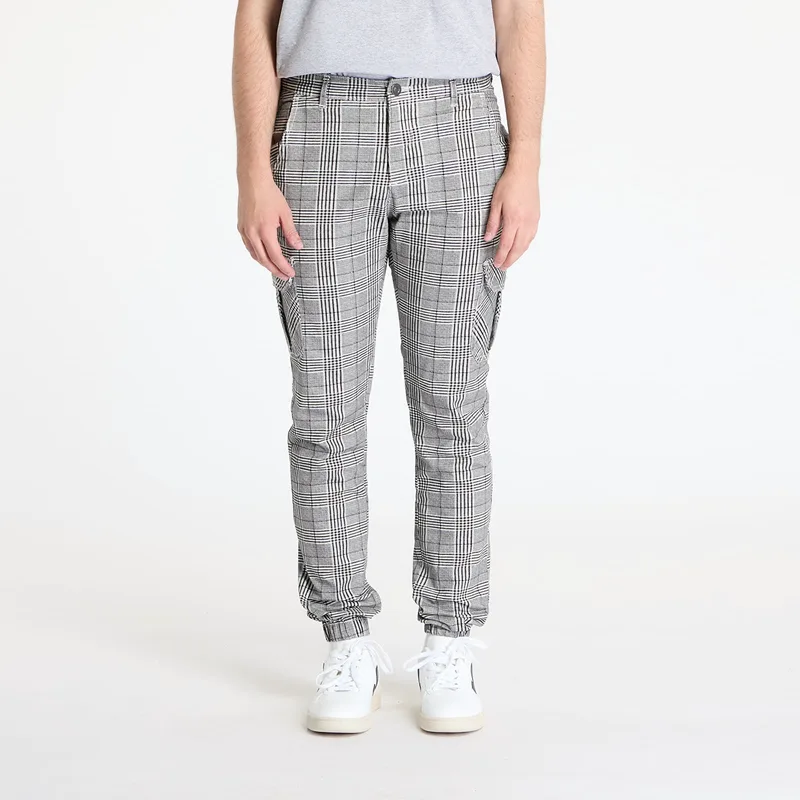 Παντελόνια Urban Classics AOP Glencheck Cargo Jog Pants Grey XL