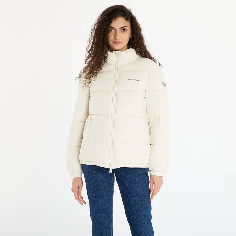 Μπουφάν Guess Jeans Reg Lenght Puffer Cream S