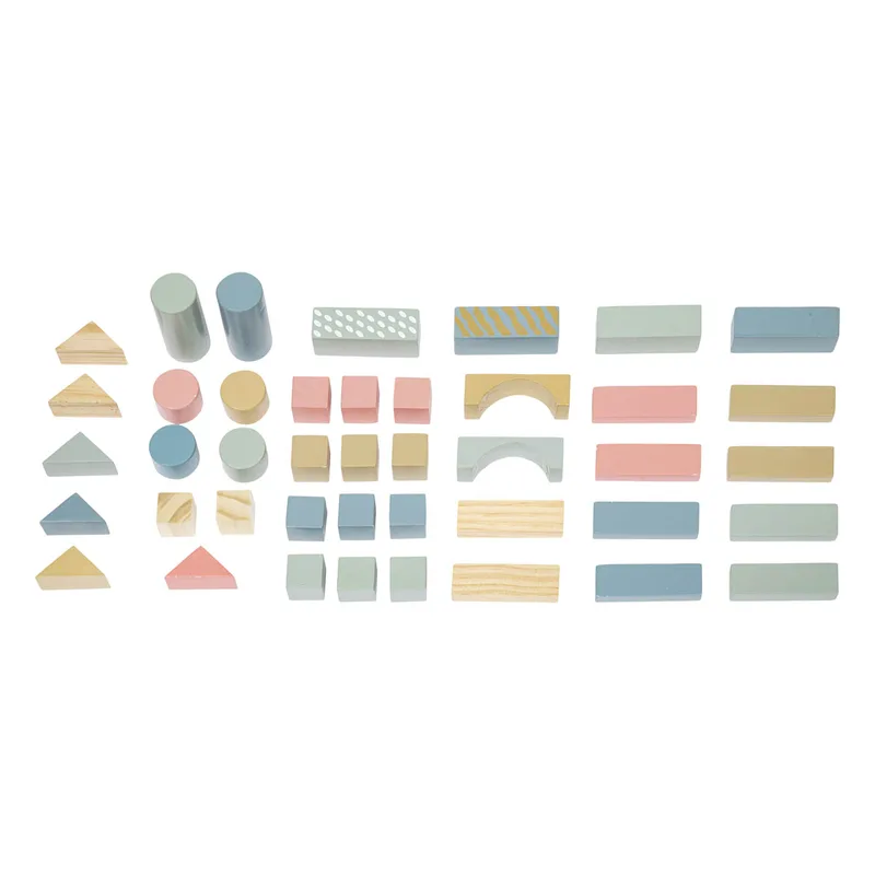 Ξύλινα Τουβλάκια (Σετ 50τμχ) A-S Building Blocks 195844