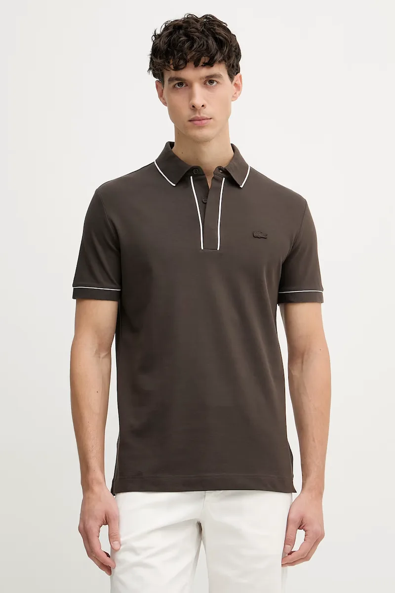 Lacoste Πόλο ανδρικό βαμβάκι με ελαστάν
