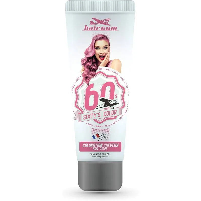 Hairgum Sixty's Hair Color Pink