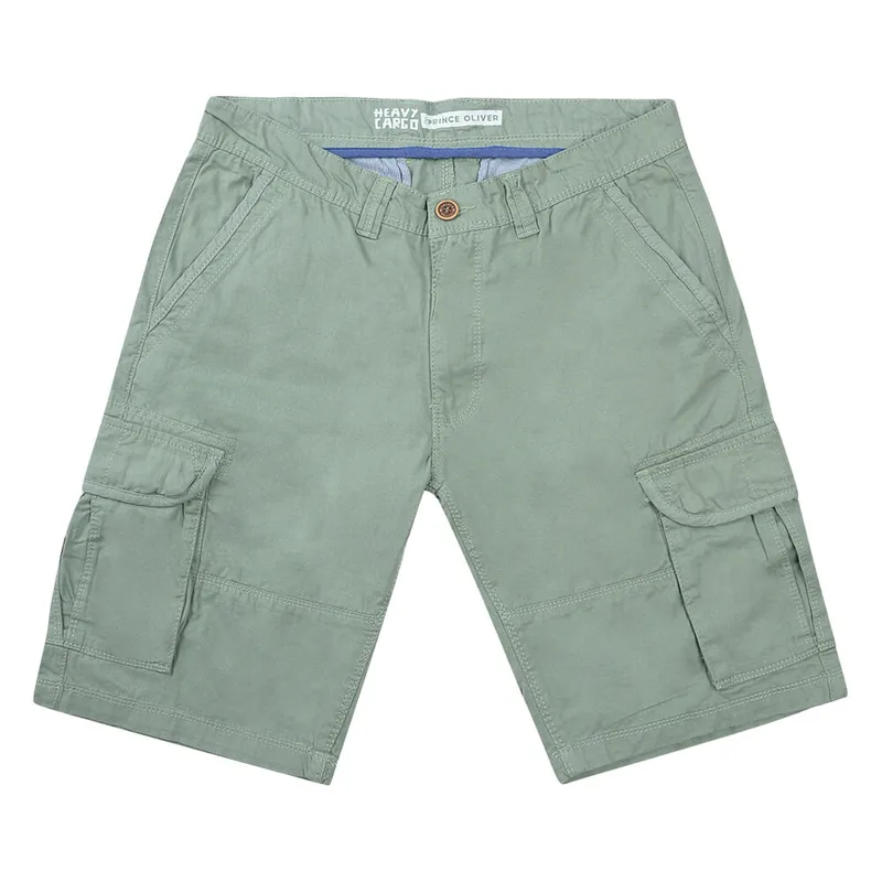 Βερμούδα Cargo Λαδί 100% Cotton (Modern Fit)