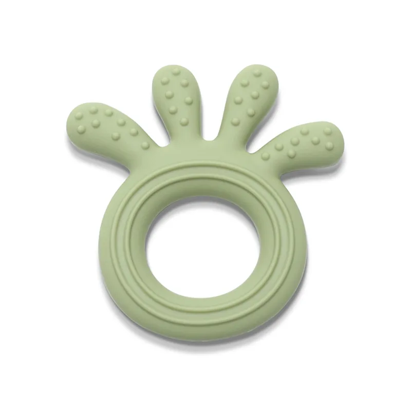 SILICONE TEETHER OCTOPUS NATURAL FRESH GREEN