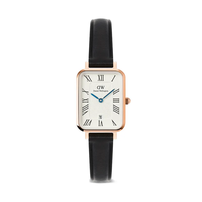 Ρολόι Daniel Wellington Quadro Sterling Roman Numerals DW00100862 Μαύρο