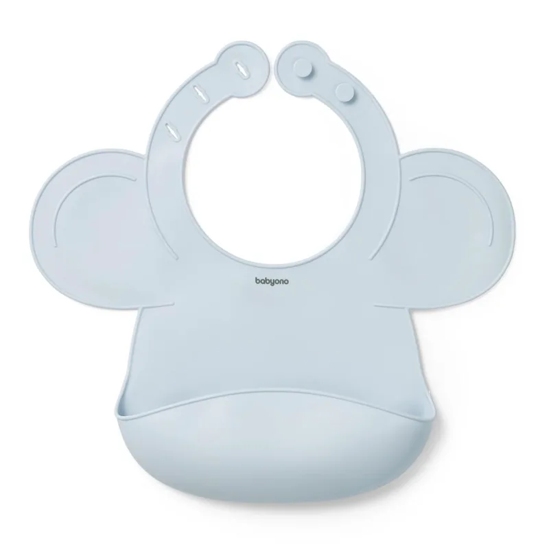 Σαλιάρα Σιλικόνης 6+ Μηνών (21x26) BabyOno Blue BN1639/01