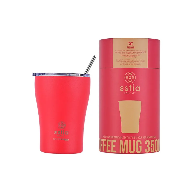 ΘΕΡΜΟΣ COFFEE MUG SAVE THE AEGEAN 350ml RED SCARLET