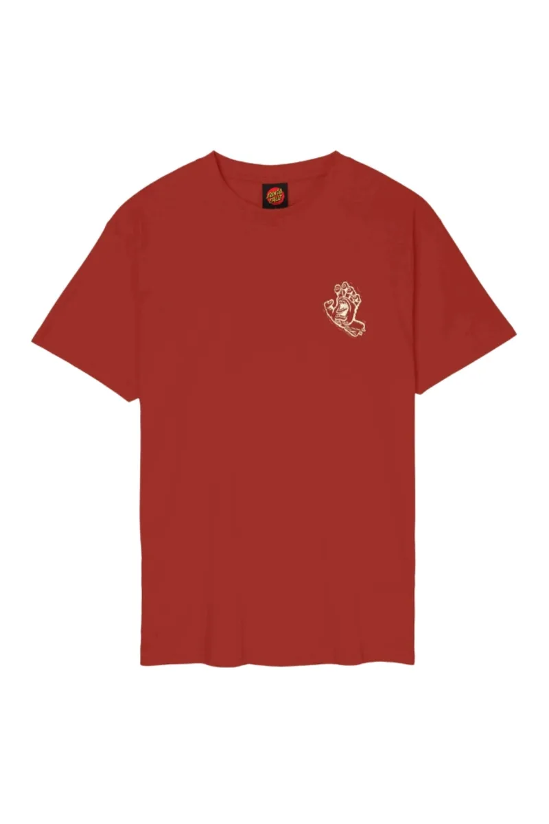 SANTA CRUZ T-Shirts Stamped Screaming Hand T-Shirt - RED-SCA-TEE-13425-RED