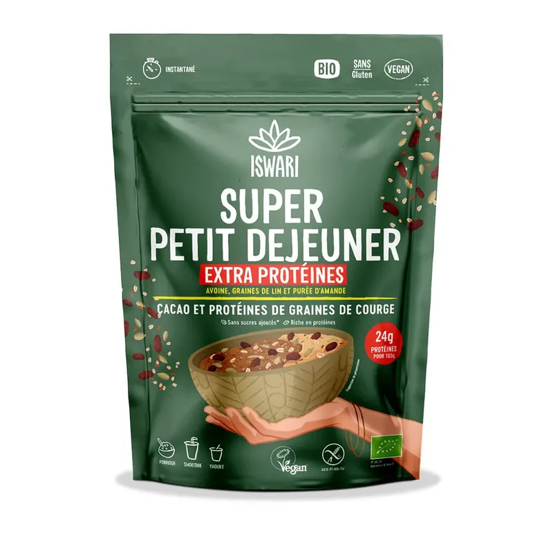 Iswari Super Breakfast Cocoa And Organic Pumpkin Seed Protein 360g