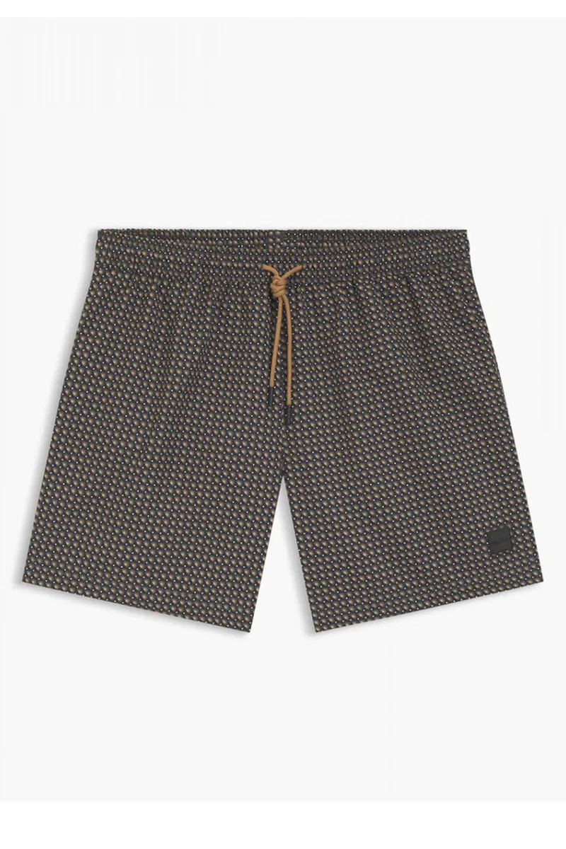 BOSS BEACHWEAR ΜΑΓΙΩ VIBE ΜΑΥΡΟ-ΚΑΦΕ