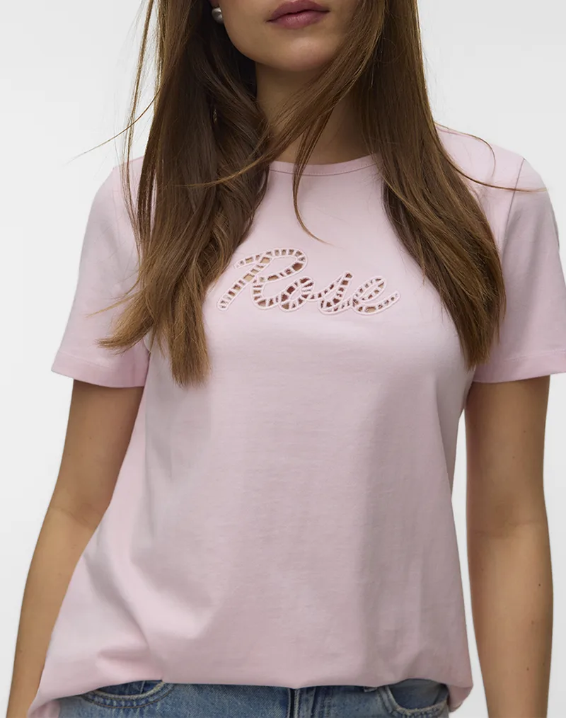 VERO MODA VMMIRANDA SIF SS TOP BOX JRS 10344827-Pink Ροζ