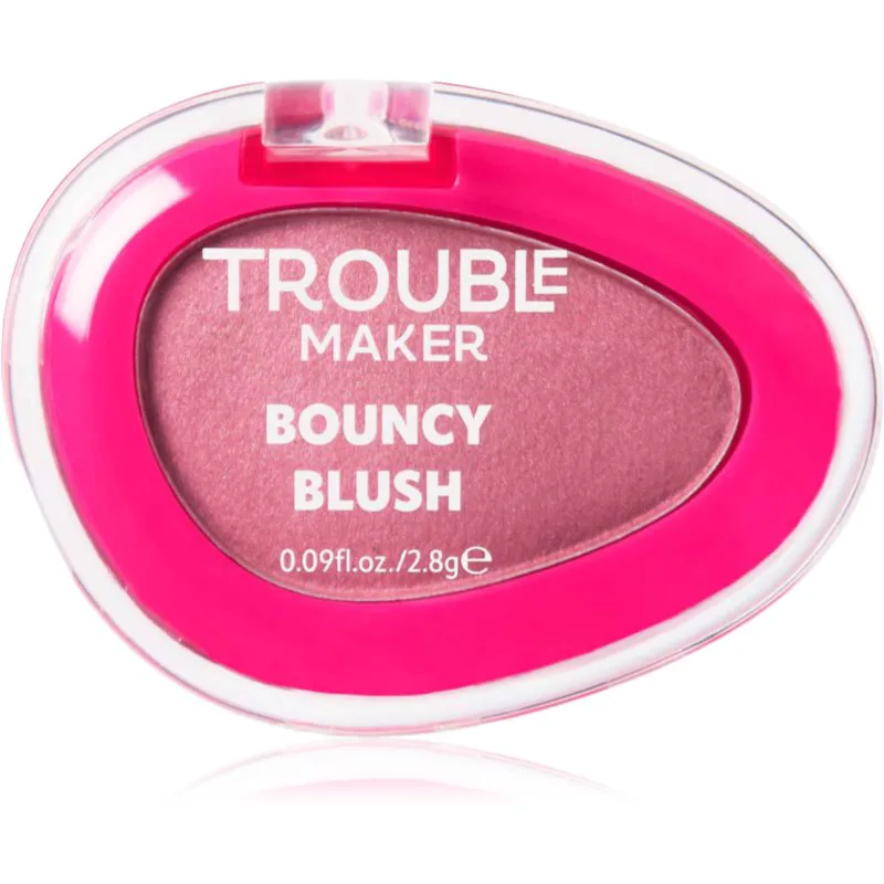 Trouble Maker Bouncy Blush πουδρέ ρουζ απόχρωση Baseline Rose 2.8 γρ