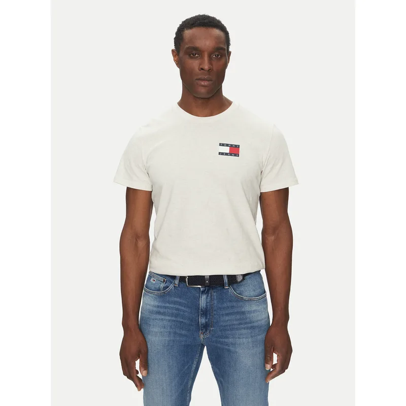 Tommy Jeans T-Shirt Essential DM0DM20740 Μπεζ Slim Fit