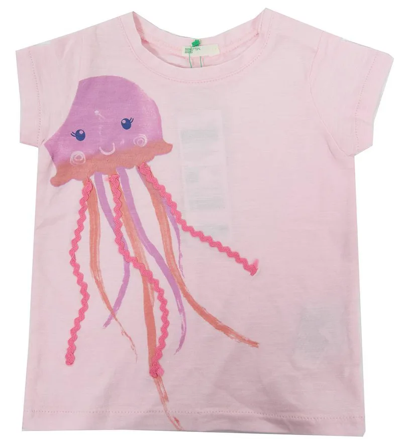T-SHIRT BENETTON BY THE SEA 3 BB ΑΝΟΙΧΤΟ ΡΟΖ (62 CM)-(3-6 ΜΗΝΩΝ)