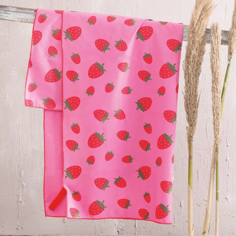 Παιδική Πετσέτα Θαλάσσης Microfiber (90x160) Rythmos Strawberry Fields
