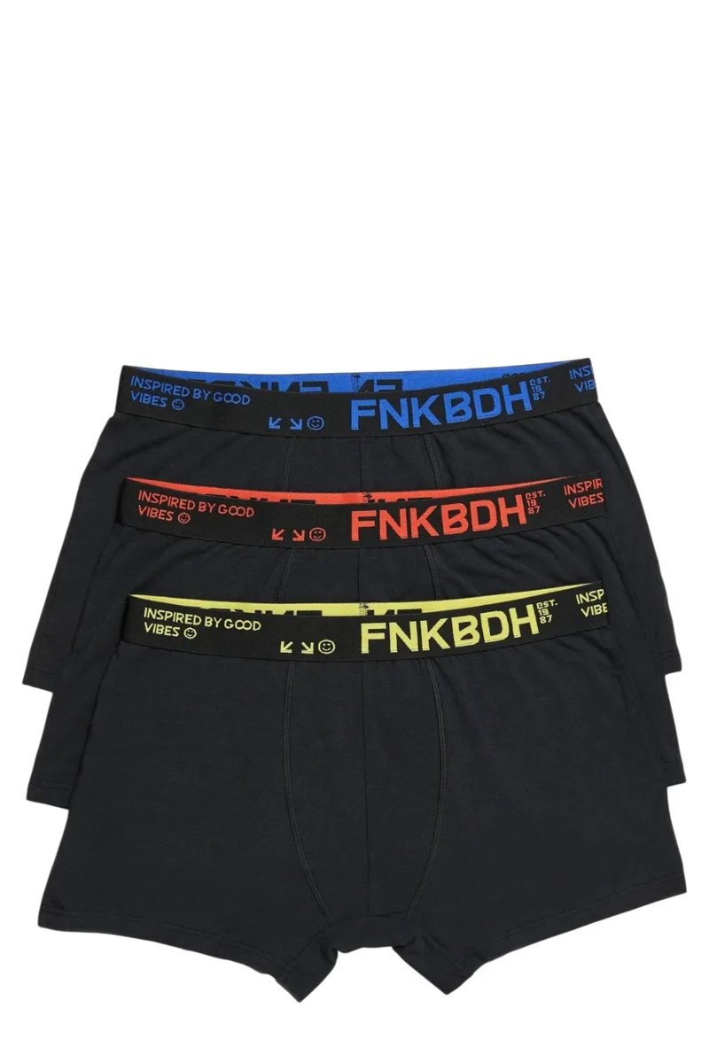 Μποξεράκι Funky Buddha Boxer (3Pack) FBM013-085-10-BLACK Ανδρικό