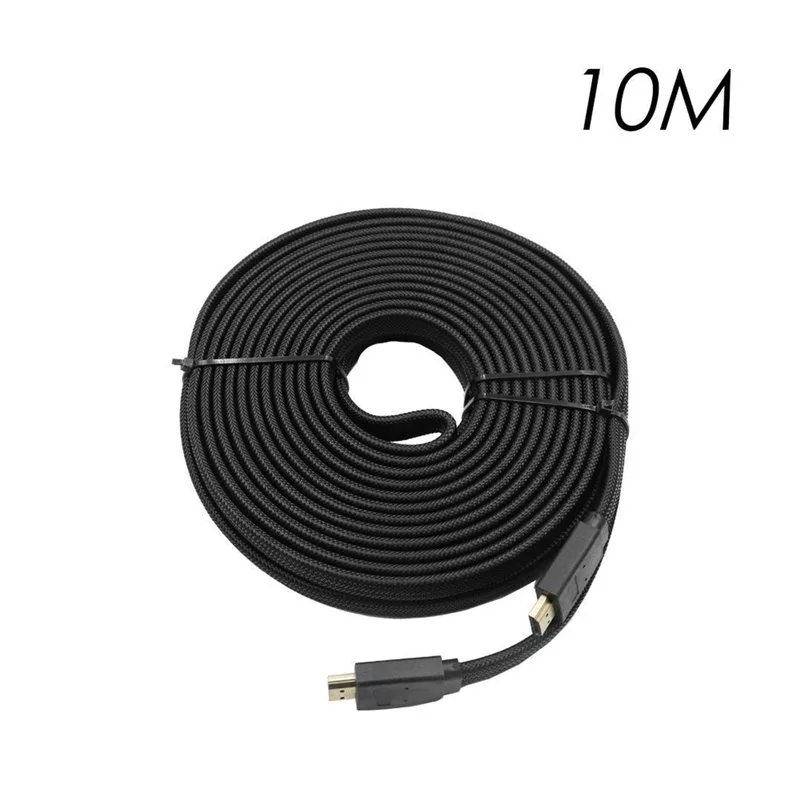 HDMI 2.0 Flat / Braided Cable HDMI male - HDMI male 10m Μαύρο
