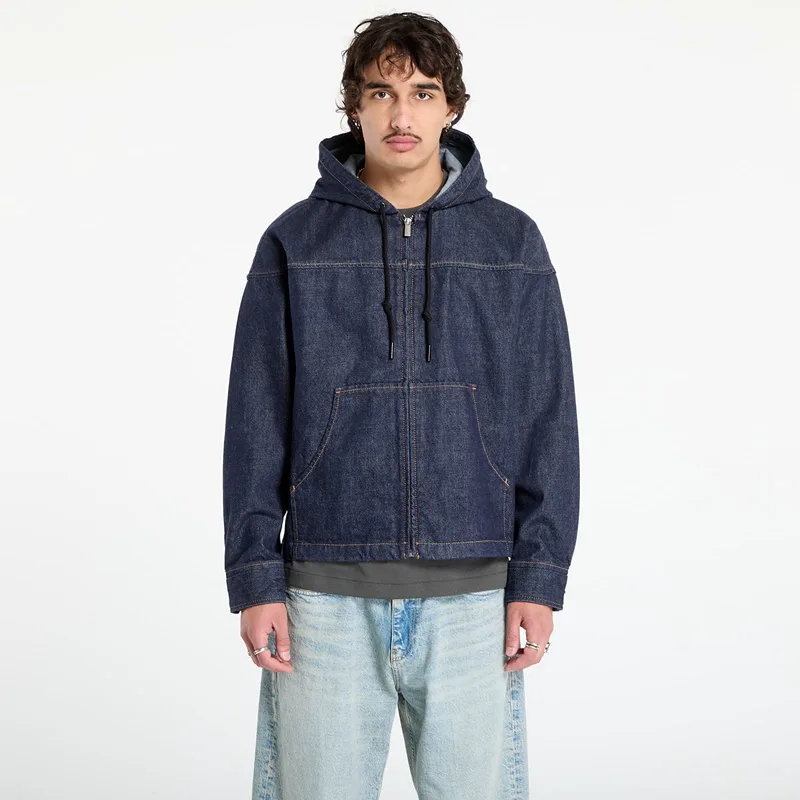 Μπουφάν Calvin Klein Jeans Denim Zip Front Hood Jacket Blue M