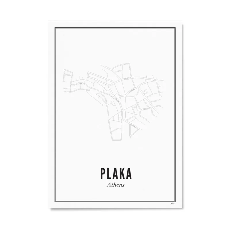 Αφίσα Πλάκα, Αθήνα - A4 (21 x 30cm)