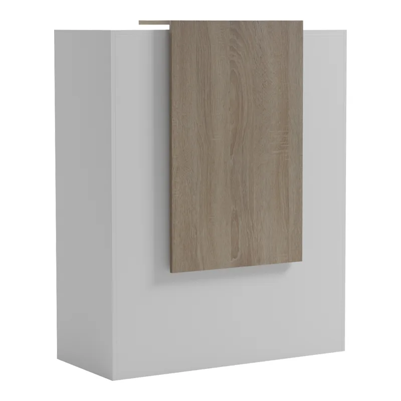 Γραφείο reception Zowel pakoworld με led λευκό - sonoma 90x40x110εκ - PAKO WORLD - 230-000190