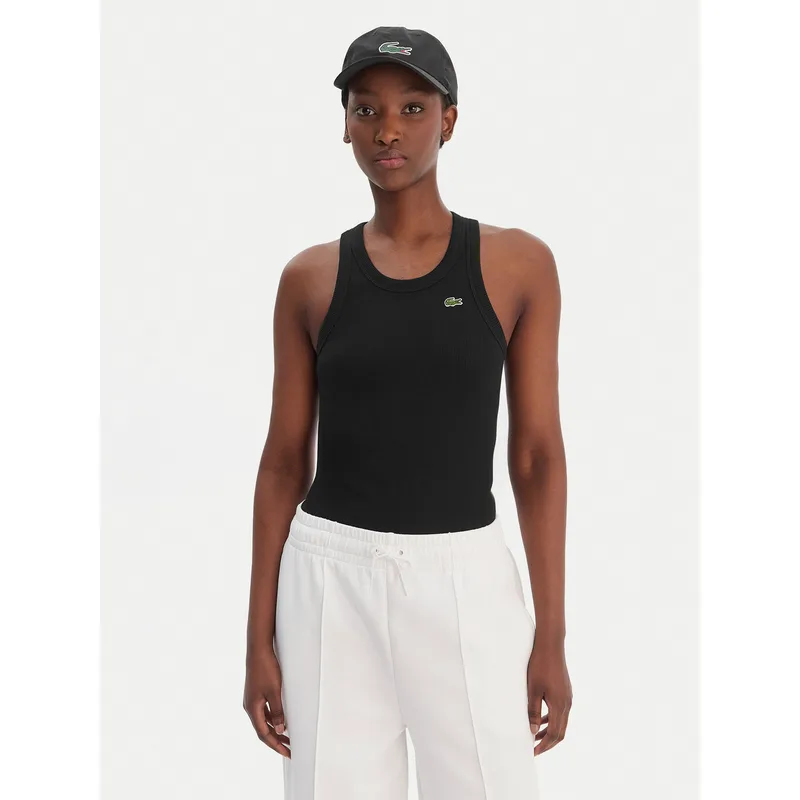 Lacoste Τοπ TF5388 Μαύρο Slim Fit