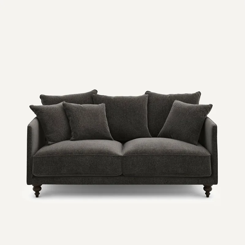 Καναπές compact από βελούδινη chenille Μ105xΠ178xΥ93cm