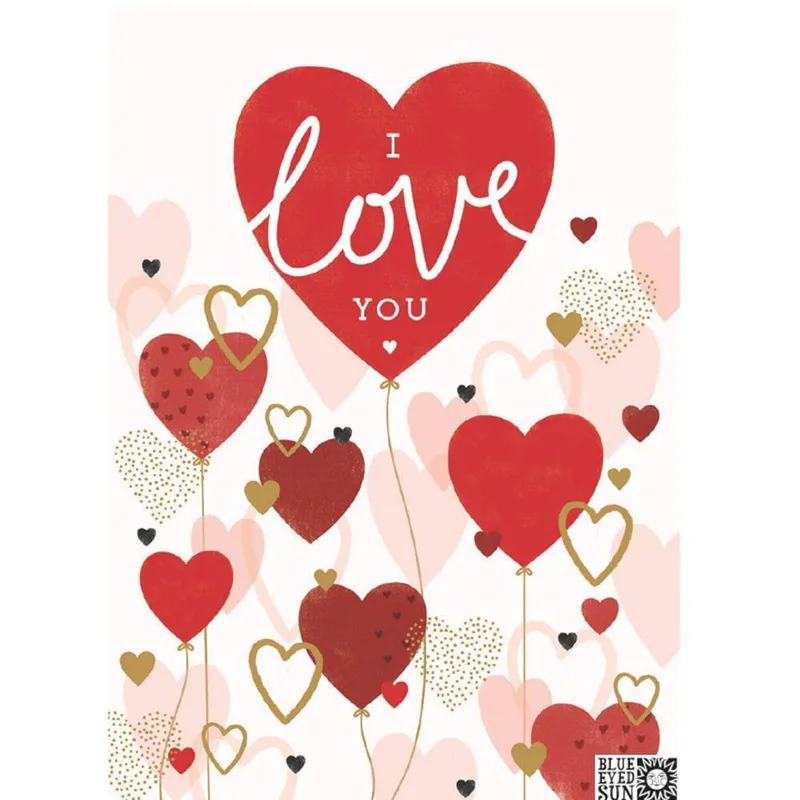Ευχετήρια Κάρτα ασημοτυπία I LOVE YOU