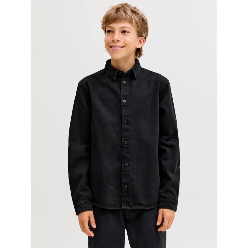 Πουκάμισο χοντρό αγόρι JACK & JONES-12286692-Black Denim