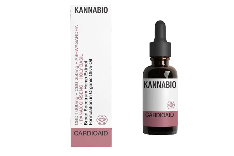 Kannabio CARDIOAID CBD+CBG+Προσαρμογόνα βότανα (1,250mg/10ml)