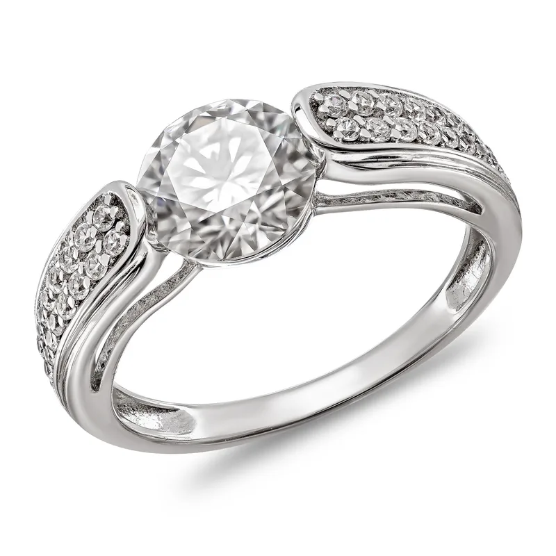 Δαχτυλίδι Μονόπετρο με Moissanite Diamonds από Ασήμι DX2716