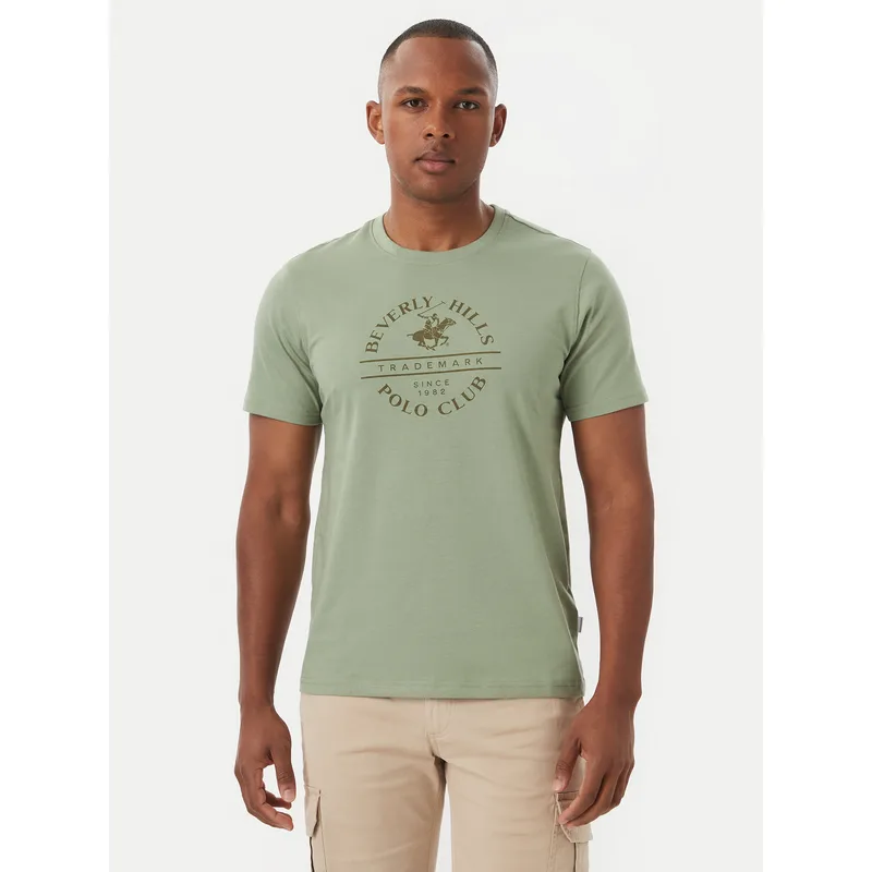 Beverly Hills Polo Club T-Shirt M1369 Πράσινο Regular Fit