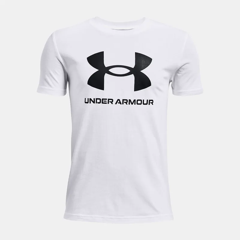 UNDER ARMOUR BOYS`SPORTSTYLE LOGO T-SHIRT ΑΣΠΡΟ