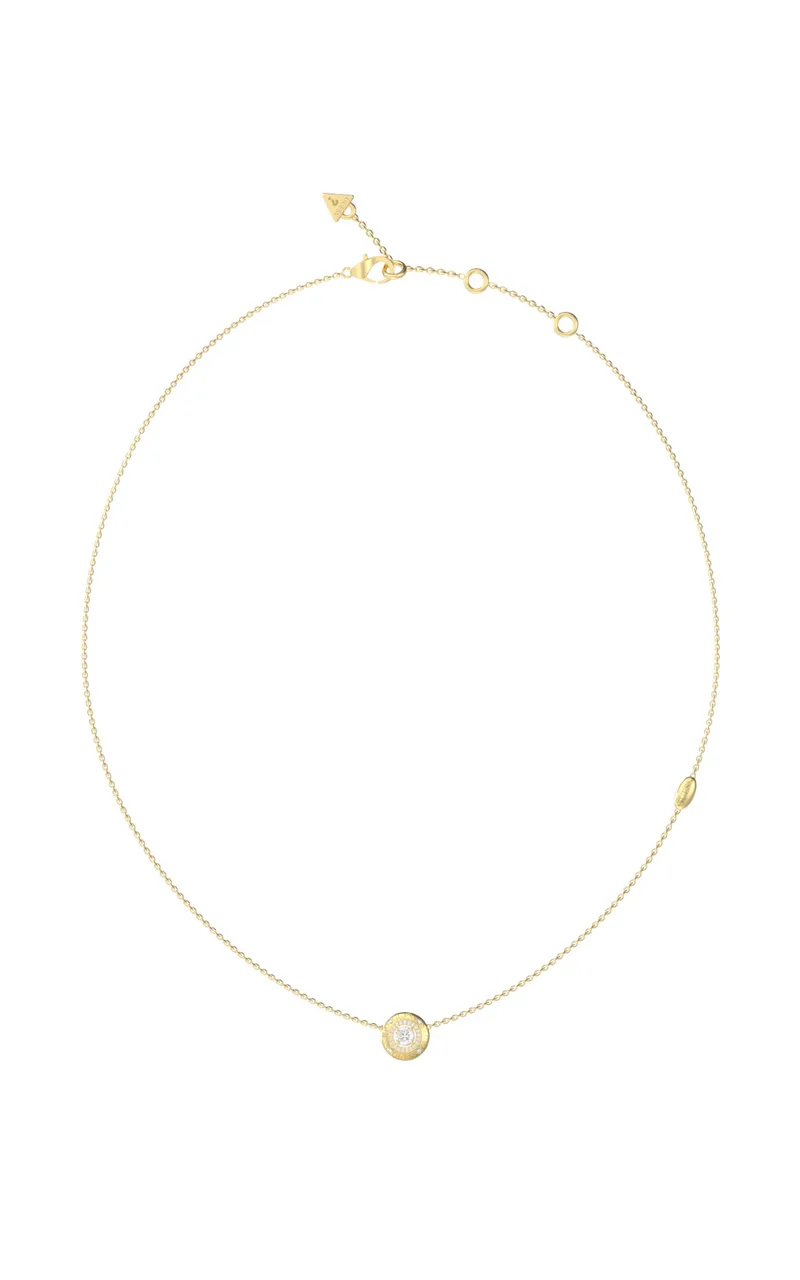 GUESS STEEL SPARKS JUBN06287JWYGT/U Κολιέ Χρυσό Με Σχέδιο