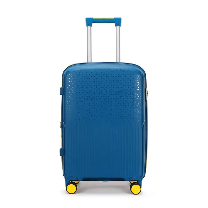 Βαλίτσα Μεσαία Με Προέκταση AMBER 65cm Μπλε AM1017