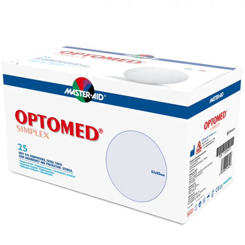 Master Aid Optomed Simplex Soft Eye Compresses Οφθαλμικά Αποστειρωμένα Επιθέματα 57x65mm 25 Τεμάχια